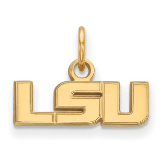 10k Gold LogoArt Louisiana State University L-S-U Extra Small Pendant