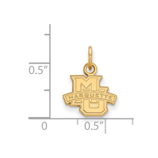 10k Gold LogoArt Marquette University Extra Small Pendant