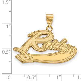 10k Gold LogoArt Mt Union College Raiders Large Pendant
