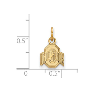 14k Gold LogoArt The Ohio State University Extra Small Pendant