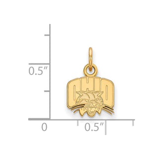 10k Gold LogoArt Ohio University Extra Small Pendant