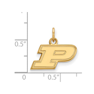 10k Gold LogoArt Purdue University Letter P Extra Small Pendant