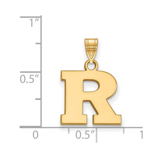 10k Gold LogoArt Rutgers University Letter R Small Pendant