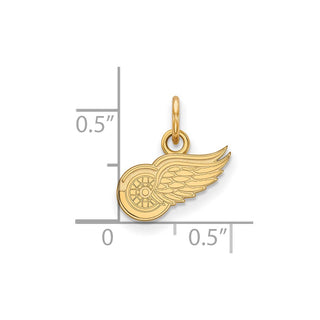 10k Gold NHL LogoArt Detroit Red Wings Extra Small Pendant