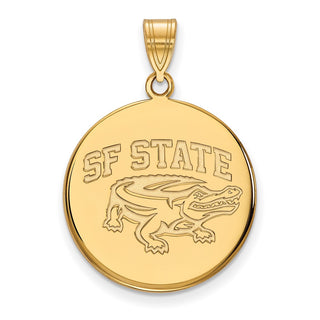 14k Gold LogoArt San Francisco State University Large Disc Pendant