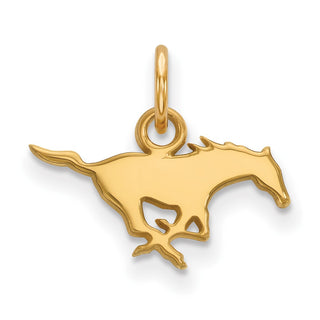 10k Gold LogoArt Southern Methodist University Mustang Extra Small Pendant