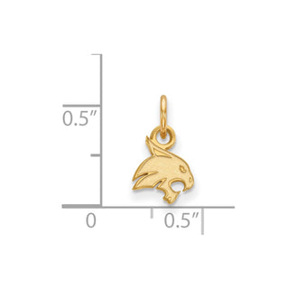 14k Gold LogoArt Texas State University Bobcat Extra Small Pendant