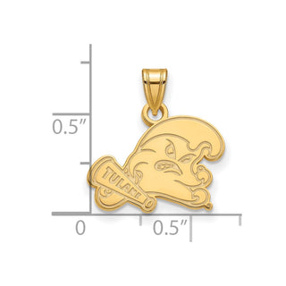 14k Gold LogoArt Tulane University Small Pendant
