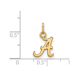 14k Gold LogoArt University of Alabama Letter A Extra Small Pendant