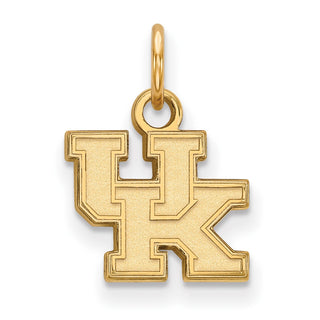 Sterling Silver Gold-plated LogoArt University of Kentucky U-K Extra Small Pendant