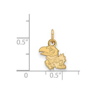 14k Gold LogoArt University of Kansas Jayhawk Extra Small Pendant 4Y001UKS