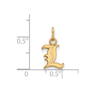 10k Gold LogoArt University of Louisville Letter L Extra Small Pendant