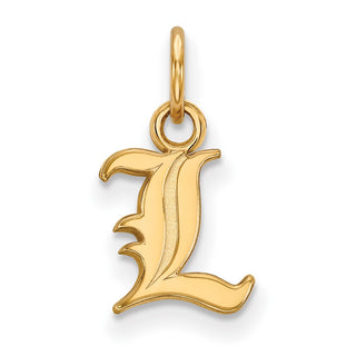 Sterling Silver Gold-plated LogoArt University of Louisville Letter L Extra Small Pendant