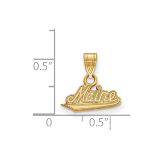 14k Gold LogoArt University of Maine Small Pendant