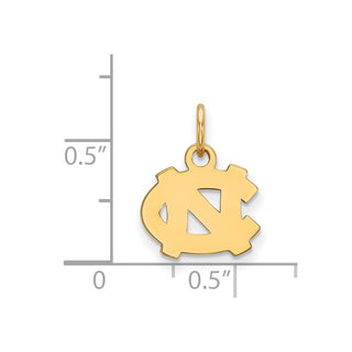 10k Gold LogoArt University of North Carolina N-C Extra Small Pendant