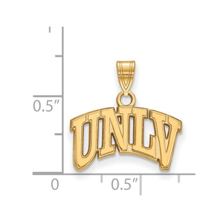10k Gold LogoArt University of Nevada-Las Vegas U-N-L-V Small Pendant