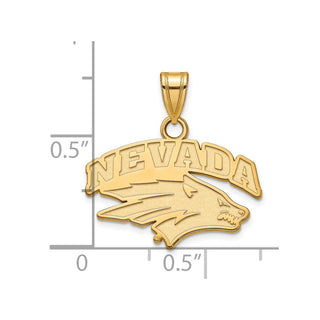 14k Gold LogoArt University of Nevada-Reno Small Pendant