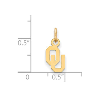 10k Gold LogoArt University of Oklahoma O-U Extra Small Pendant