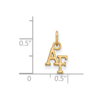 14k Gold LogoArt United States Air Force Academy A-F Extra Small Pendant