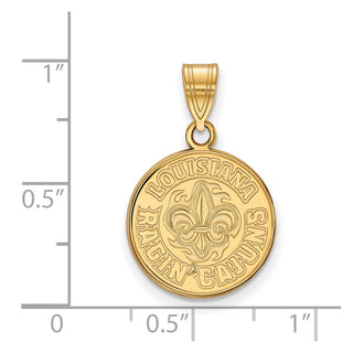 10k Gold LogoArt University of Louisiana at Lafayette Medium Pendant