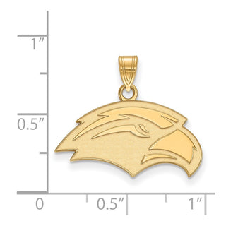 14k Gold LogoArt University of Southern Mississippi Eagle Small Pendant