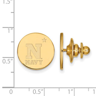 Sterling Silver Gold-plated LogoArt US Naval Academy Lapel Pin