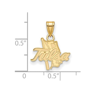 14k Gold LogoArt University of Tulsa Small Pendant