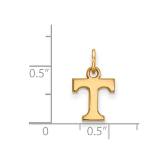 10k Gold LogoArt University of Tennessee Letter T Extra Small Pendant