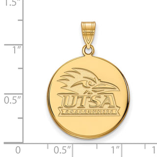 10k Gold LogoArt University of Texas at San Antonio Large Disc Pendant
