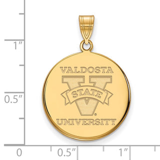 14k Gold LogoArt Valdosta State University Large Disc Pendant