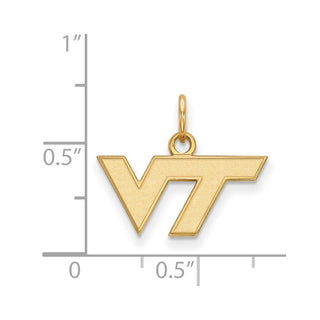 10k Gold LogoArt Virginia Tech V-T Extra Small Pendant