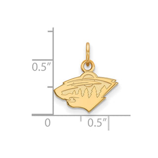 10k Gold NHL LogoArt Minnesota Wild Extra Small Pendant