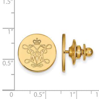 Sterling Silver Gold-plated LogoArt College of William and Mary Lapel Pin