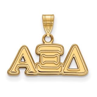 Sterling Silver Gold-plated LogoArt Alpha Xi Delta Sorority Greek Letters Small Pendant