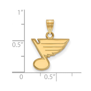 10k Gold NHL LogoArt St. Louis Blues Small Pendant