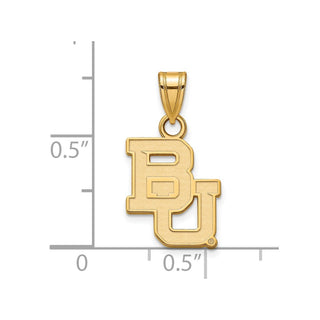 10k Gold LogoArt Baylor University Bears Small Pendant