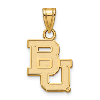 Sterling Silver Gold-plated LogoArt Baylor University Bears Small Pendant