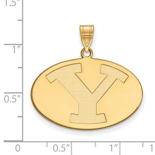 10k Gold LogoArt Brigham Young University Letter Y Large Pendant