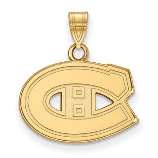 10k Gold NHL LogoArt Montreal Canadiens Small Pendant