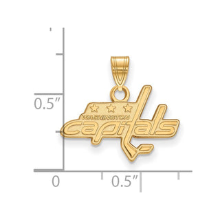 14k Gold NHL LogoArt Washington Capitals Small Pendant