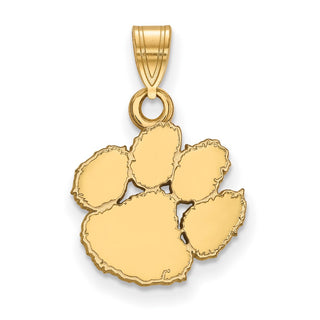 14k Gold LogoArt Clemson University Tiger Paw Small Pendant