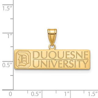10k Yellow Gold LogoArt Duquesne University Large Pendant