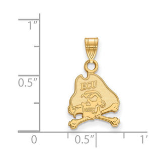 10k Gold LogoArt East Carolina University Pirate Small Pendant 1Y002ECU