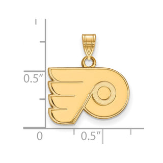 10k Gold NHL LogoArt Philadelphia Flyers Small Pendant