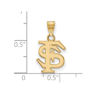 10k Gold LogoArt Florida State University F-S Small Pendant