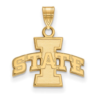 Sterling Silver Gold-plated LogoArt Iowa State University Small Pendant