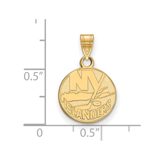 10k Gold NHL LogoArt New York Islanders Small Pendant