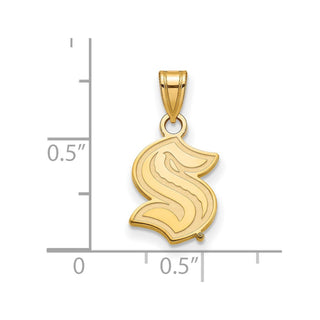 10k Gold NHL LogoArt Seattle Kraken Small Pendant