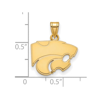10k Gold LogoArt Kansas State University Wildcat Small Pendant