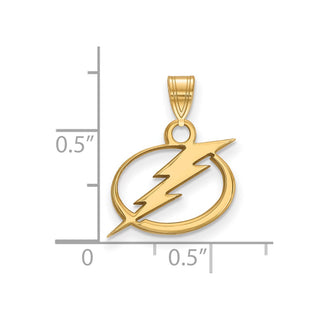 14k Gold NHL LogoArt Tampa Bay Lightning Small Pendant
